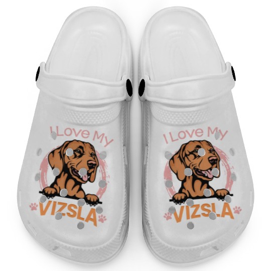 I Love My Vizsla Clogs