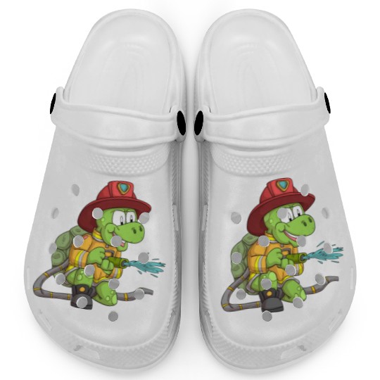 Firefighter Turtle Clogs