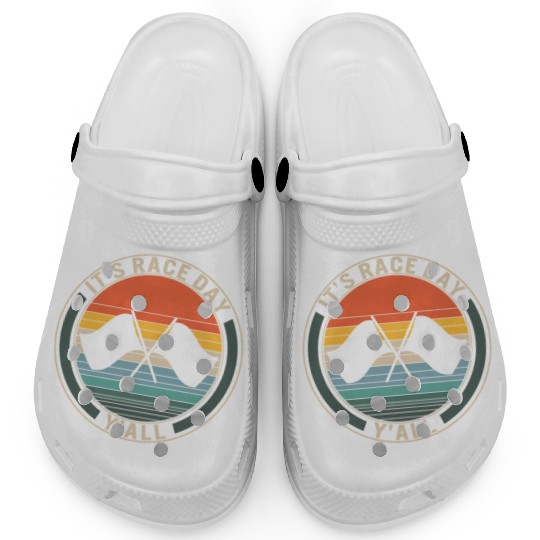 It's Race Day Y'all Clogs, Race Day Checkered