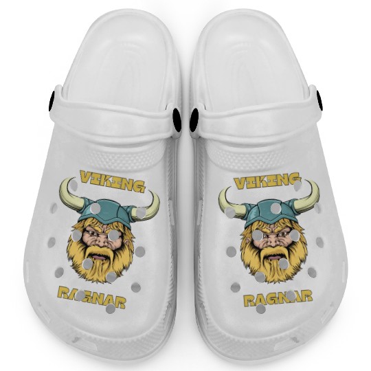 Yellow and blue vikings Clogs template 11 17 in