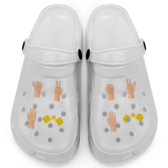 Rock Paper Scissors Nothing Beats Pickleball Playe Clogs