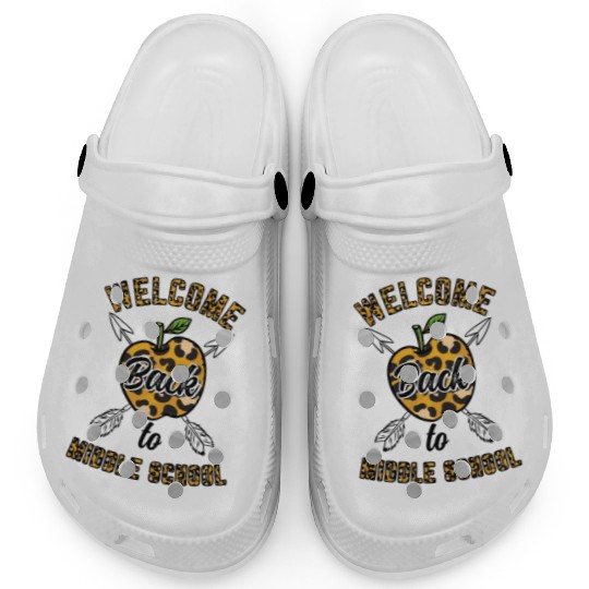 Welcome Back To Middle School Leopard Print Clogs