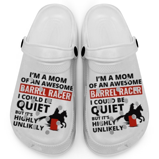 Barrel Racer Racing Horse Riding Mom Mothers day Clogs