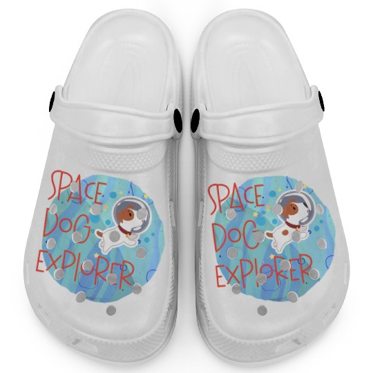 Space Dog Explorer Moon Astronaut Clogs
