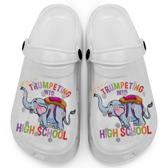 Elephant Trumpeting Into High School Clogs
