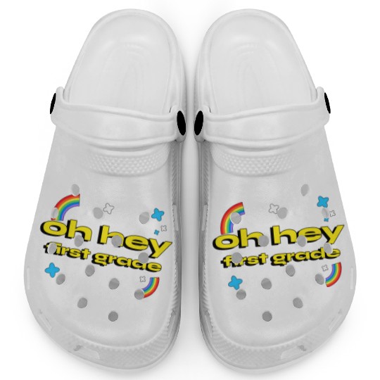 oh hey first grade Teacher Student cute Clogs