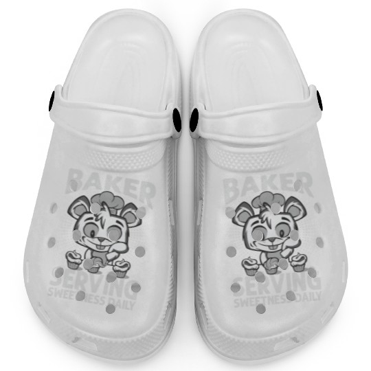 Baker Serving Sweetness Daily - Cakes - Funny - Ba Clogs