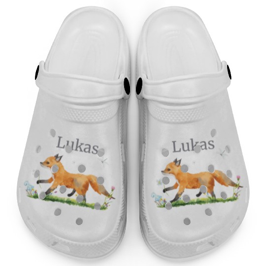 Waldtier Deer Hare Hedgehog Flowers Name Lukas Clogs