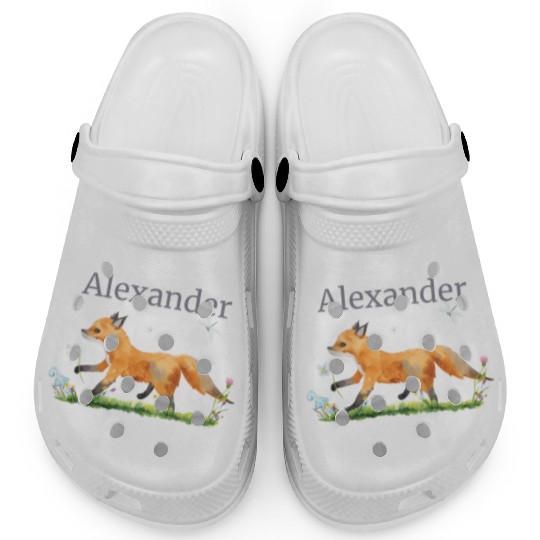 Waldtier Reh Hase Hedgehog Flowers Name Alexander Clogs