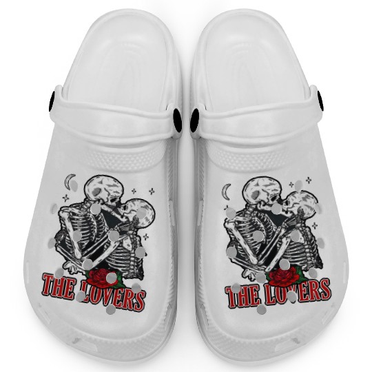 The Lovers Vintage Tarot Card Astrology Skull Clogs