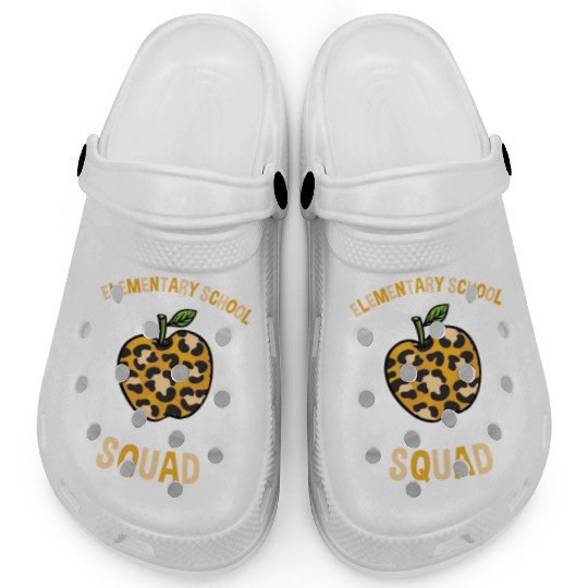 Elementary School Squad Leopard Print Clogs