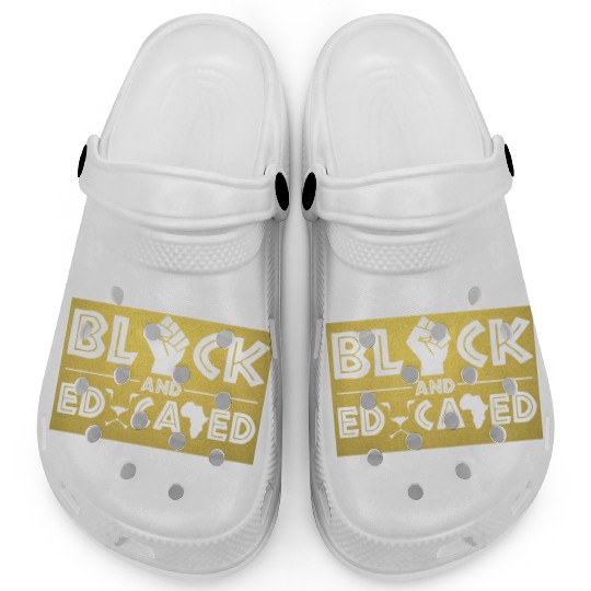 Black and Educated Black History Month Clogs