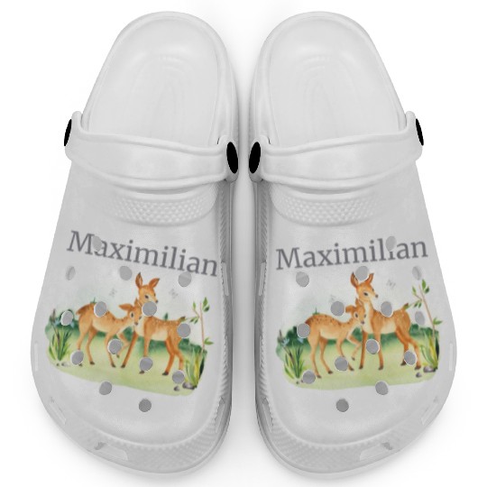 Waldtier Reh Flowers Name Maximilian Clogs