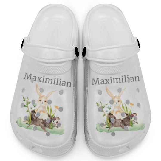 Waldtier Reh Hase Hedgehog Flowers Name Maximilian Clogs
