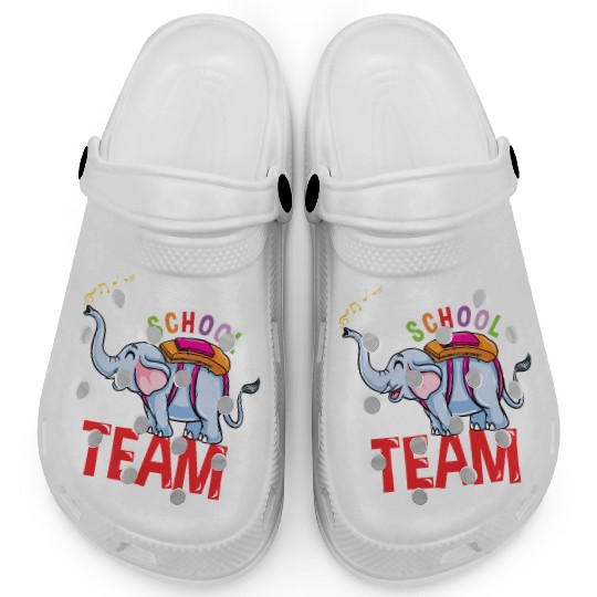 Back To School Elephant School Team Clogs