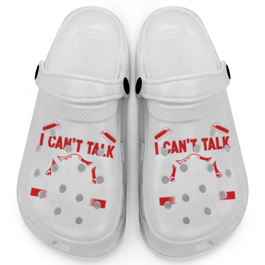 Night Shift Firemen Sorry I cant talk Firefighter Clogs