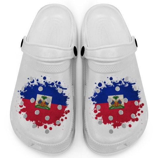 Haiti flags blob Clogs