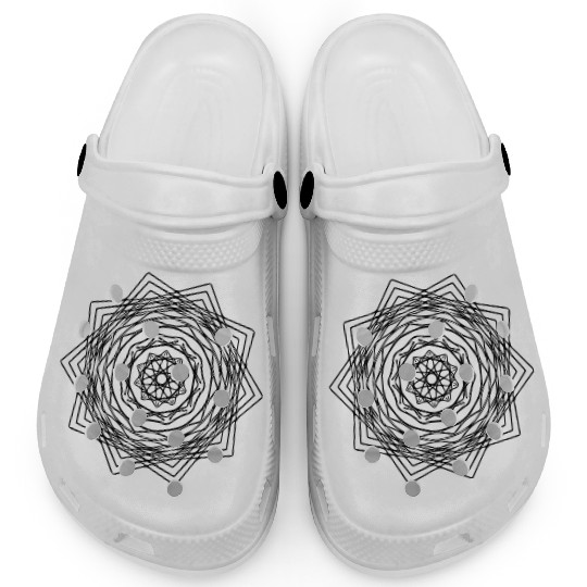 Geometric Square Quadrilateral Mandala Shape Clogs