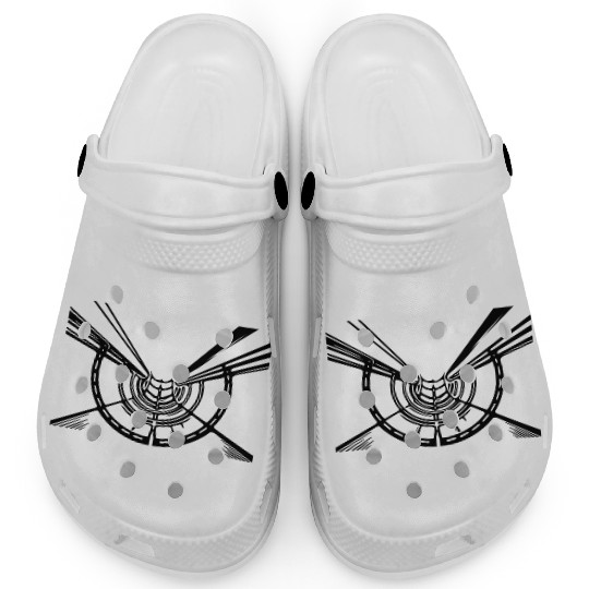 Geometric Lines Hull Circle View Clogs