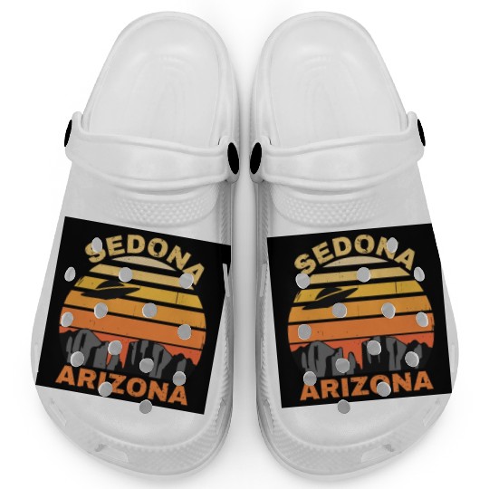 Sedona Arizonna Retro Sunset and UFO Clogs