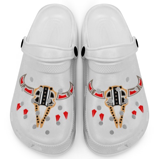Native American Buffalo Skull for Tribal Art Lover Clogs