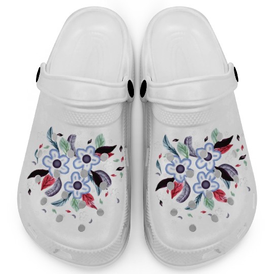 Colorful summer flowers Clogs