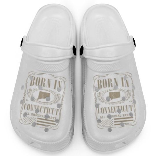 Vintage America US States Born Connecticut Clogs