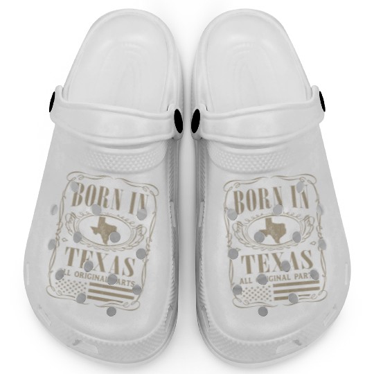 Vintage America US States Born Texas Clogs