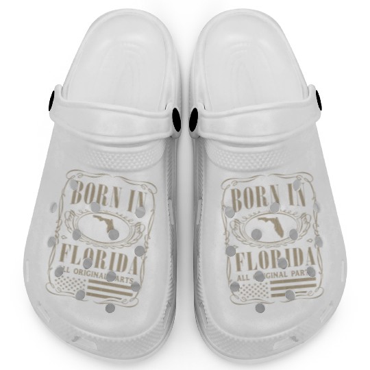 Vintage America US States Born Florida Clogs