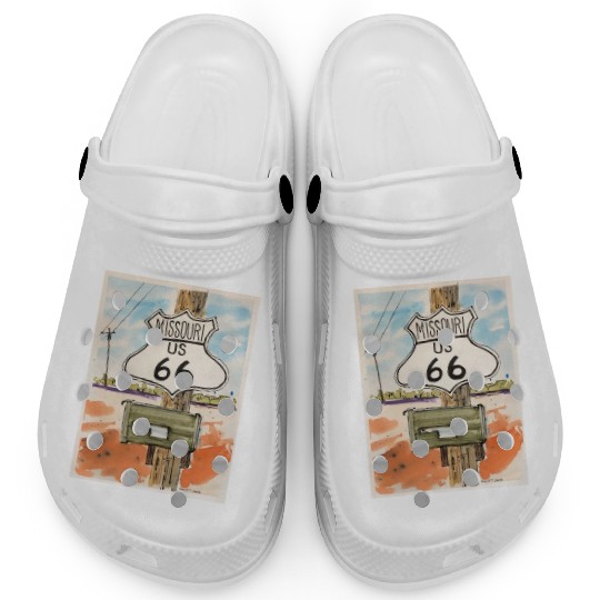 Missouri Route 66 Sign Clogs