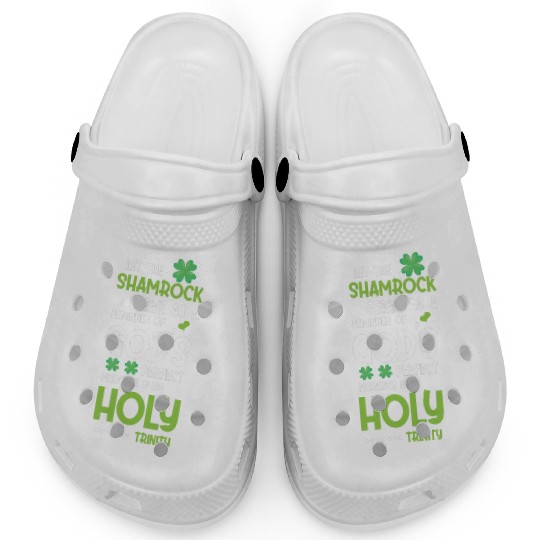 Christian Saint Patricks Day Holy Trinity Shamrock Clogs