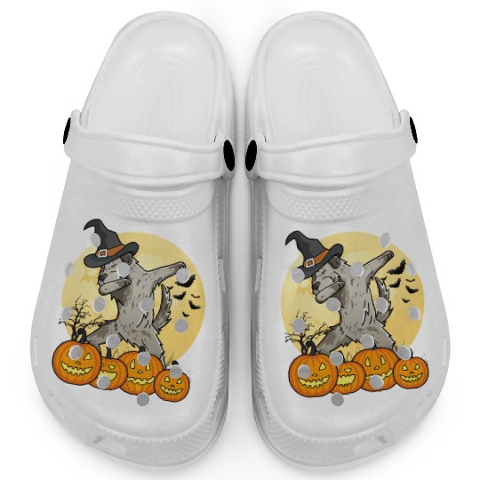 Dabbing Irish Wolfhound Halloween Clogs