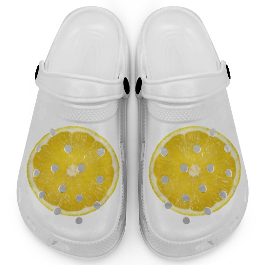 Radiate Positive Lemon Slice. Juicy Slice Lemon Clogs