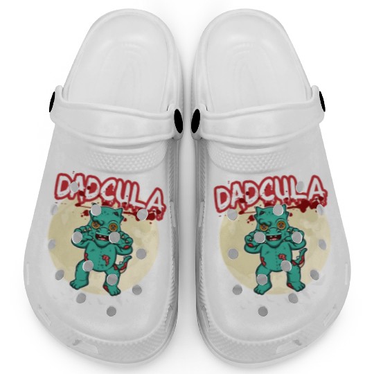 Dadcula Dracula Vampire Dad Funny Halloween Party Clogs