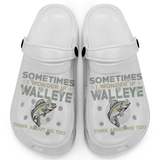 Funny Walleye Fishing Lover Clogs
