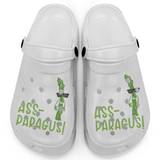 Kick Some Ass-paragus Asparagus Vegetable Vegan Clogs