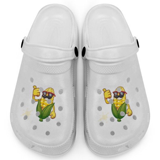 Funny Corn Star Sunglasses Mustache big Postal Service Clogs