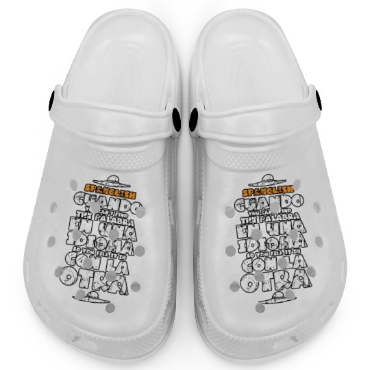 Funny Spanish Teacher Gift Spanish Language Teache Clogs