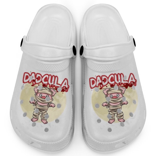 Dadcula Dracula Vampire Dad Funny Halloween Party Clogs