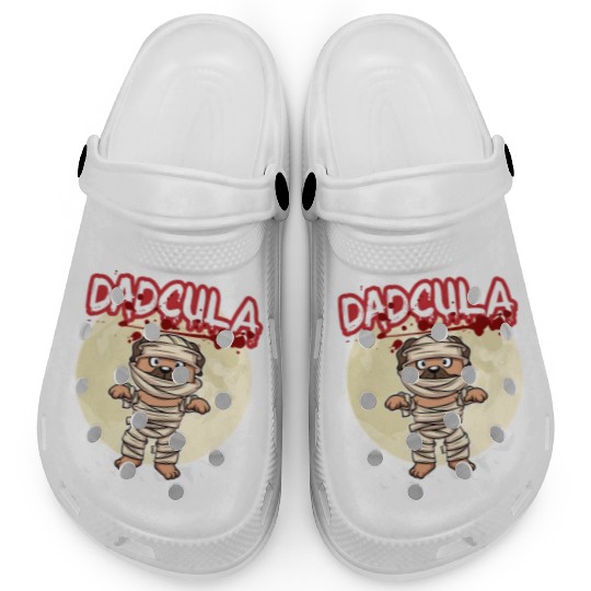 Dadcula Dracula Vampire Dad Funny Halloween Party Clogs