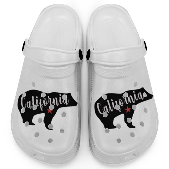 California Bear Flag Clogs
