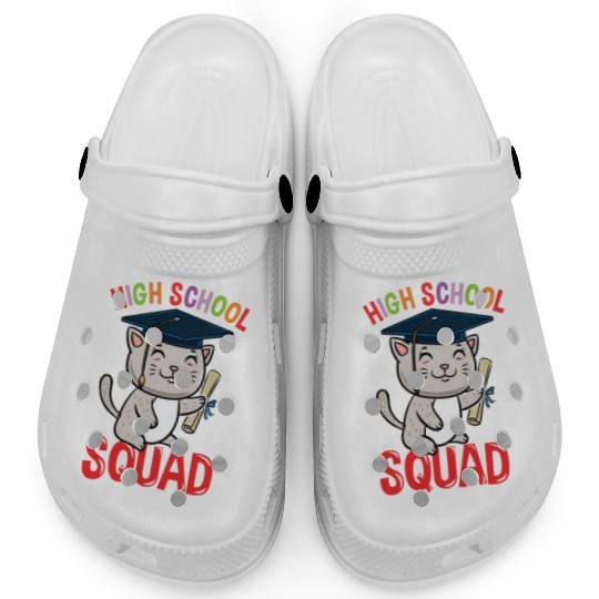 High School Squad Cat Back To School Clogs