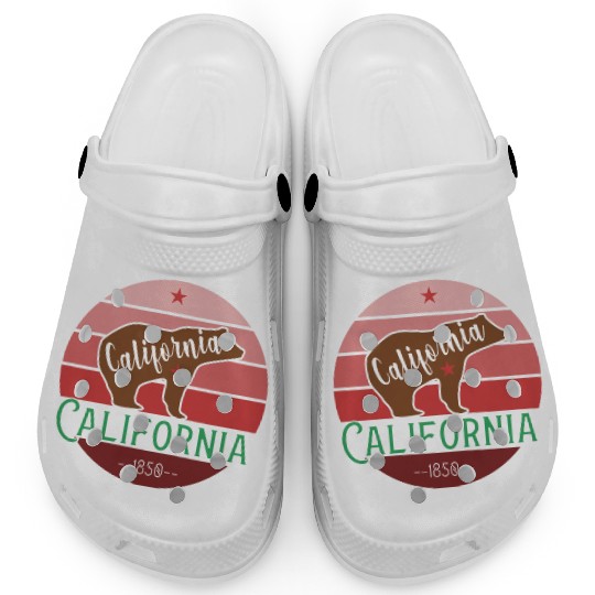 California Bear Flag Clogs