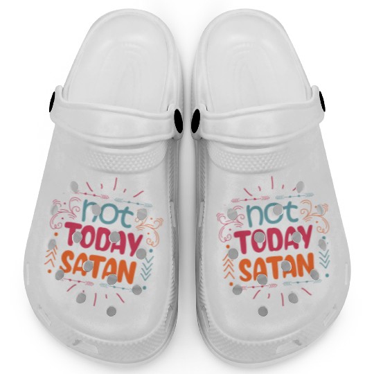 Christianity Not Today Satan Christian Gift Clogs