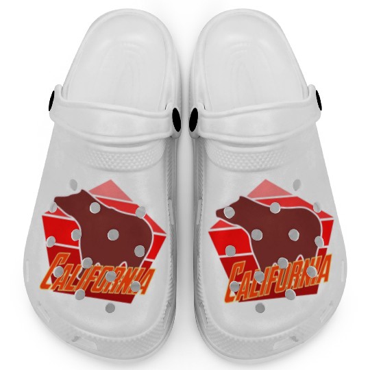 California Bear Flag Clogs