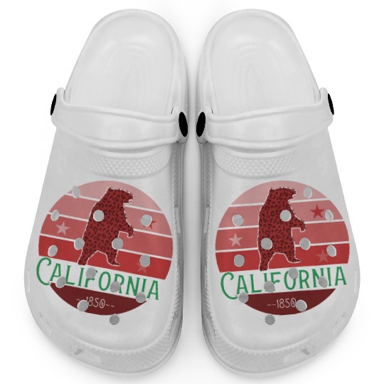 California Bear Flag Clogs