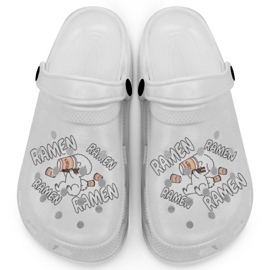 Bichon Frise Instant Ramen Noodles Clogs
