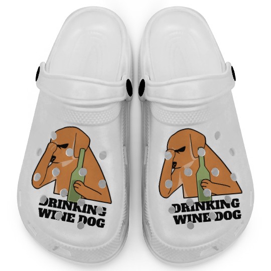 Funny Dogue De Bordeaux Drinking Wine Dog Clogs