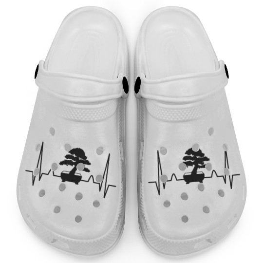 Bonsai Tree Lover Heartbeat Japanese Planting Art Clogs