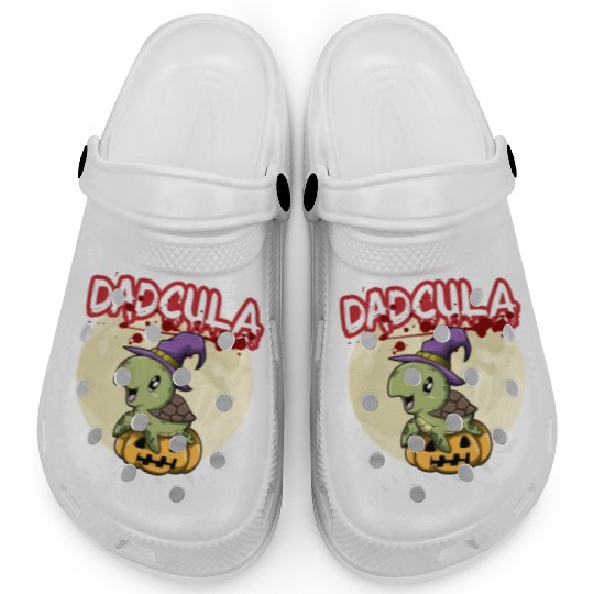 Dadcula Dracula Vampire Dad Funny Halloween Party Clogs